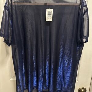 Torrid Shimmering Blue Blouse
